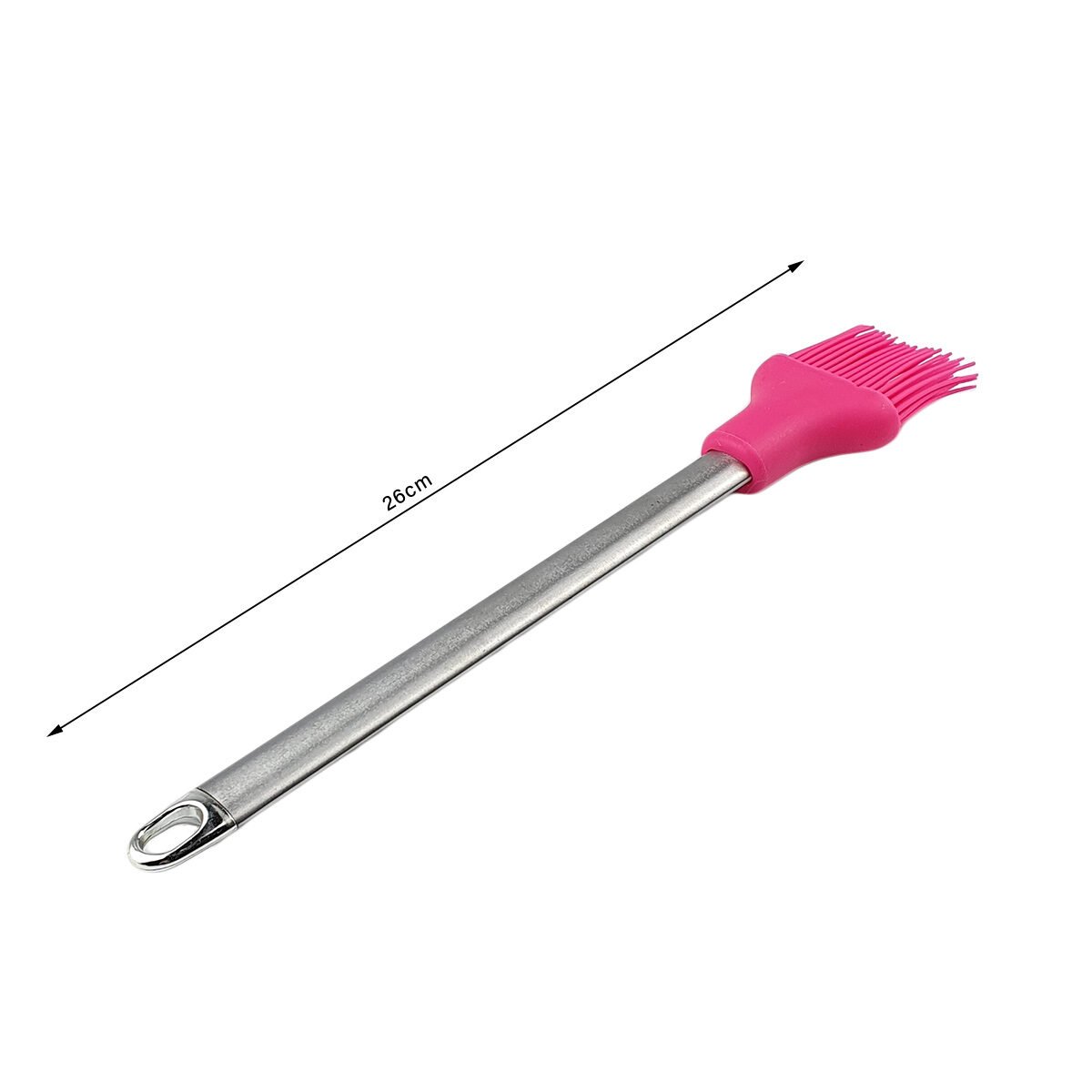 Pinceau en silicone avec manche en acier inoxydable L 26 cm