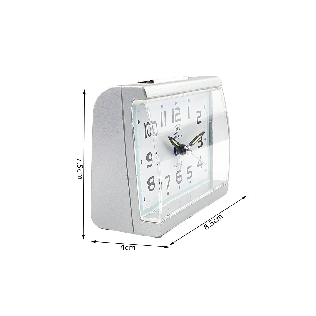 Réveil classique silencieux avec alarme et lumière L 18.5 x l 4.0 x H 7.5 cm à 1 pile AA non incluses Little Star