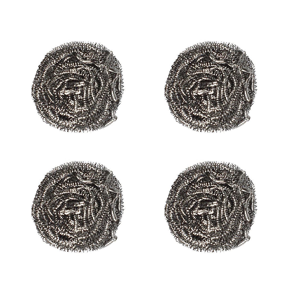 Lot de 4 tampons à récurer en acier inoxydable