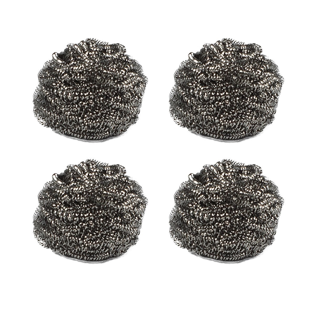 Lot de 4 tampons à récurer en acier inoxydable