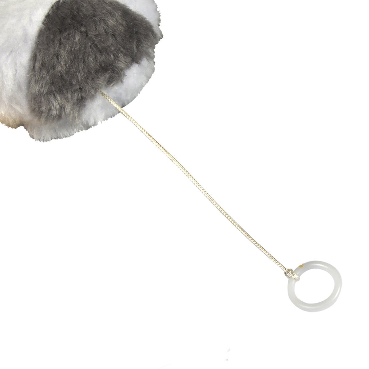 L 5cm Mechanical Vibrating Rolling Plush Mouse Toy for Cat with 1 Love Story Drawstring String