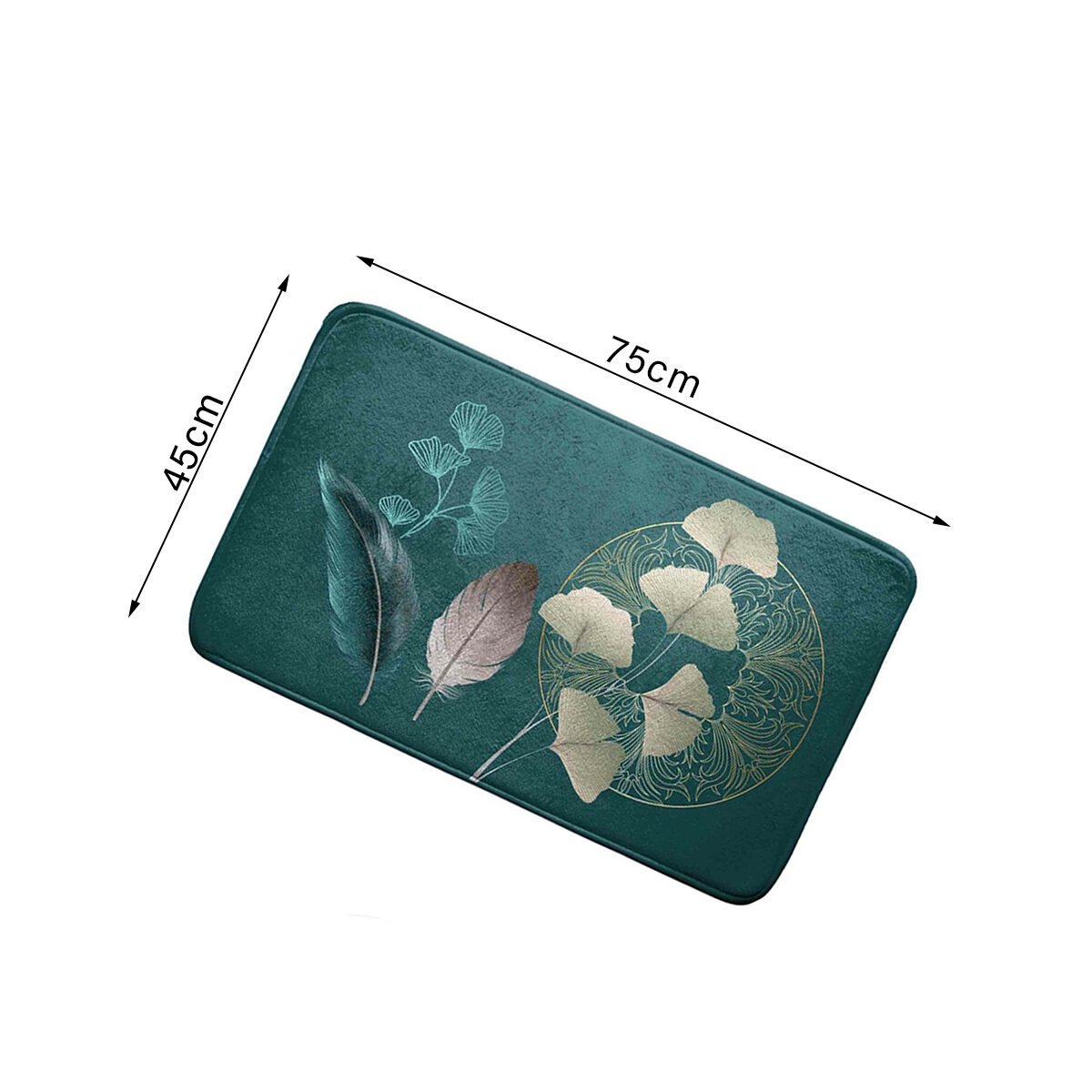 Tapis de bain en microfibre Ginkoblue L 75 x l 45 cm avec des pastilles antidérapantes au verso Douceur d'intérieur