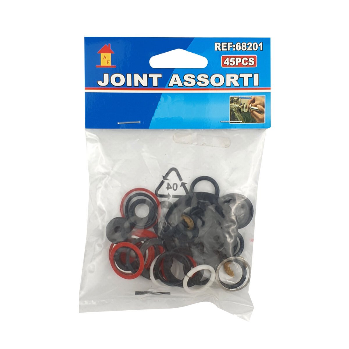 Lot de 45 joints d'étanchéité assortis en tailles et matières différentes