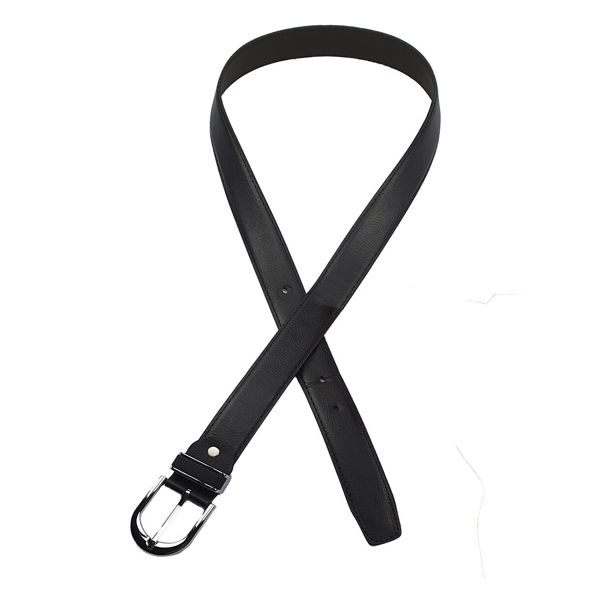 Mixed black imitation leather belt in PVC L 120.0 x W 3.0 cm