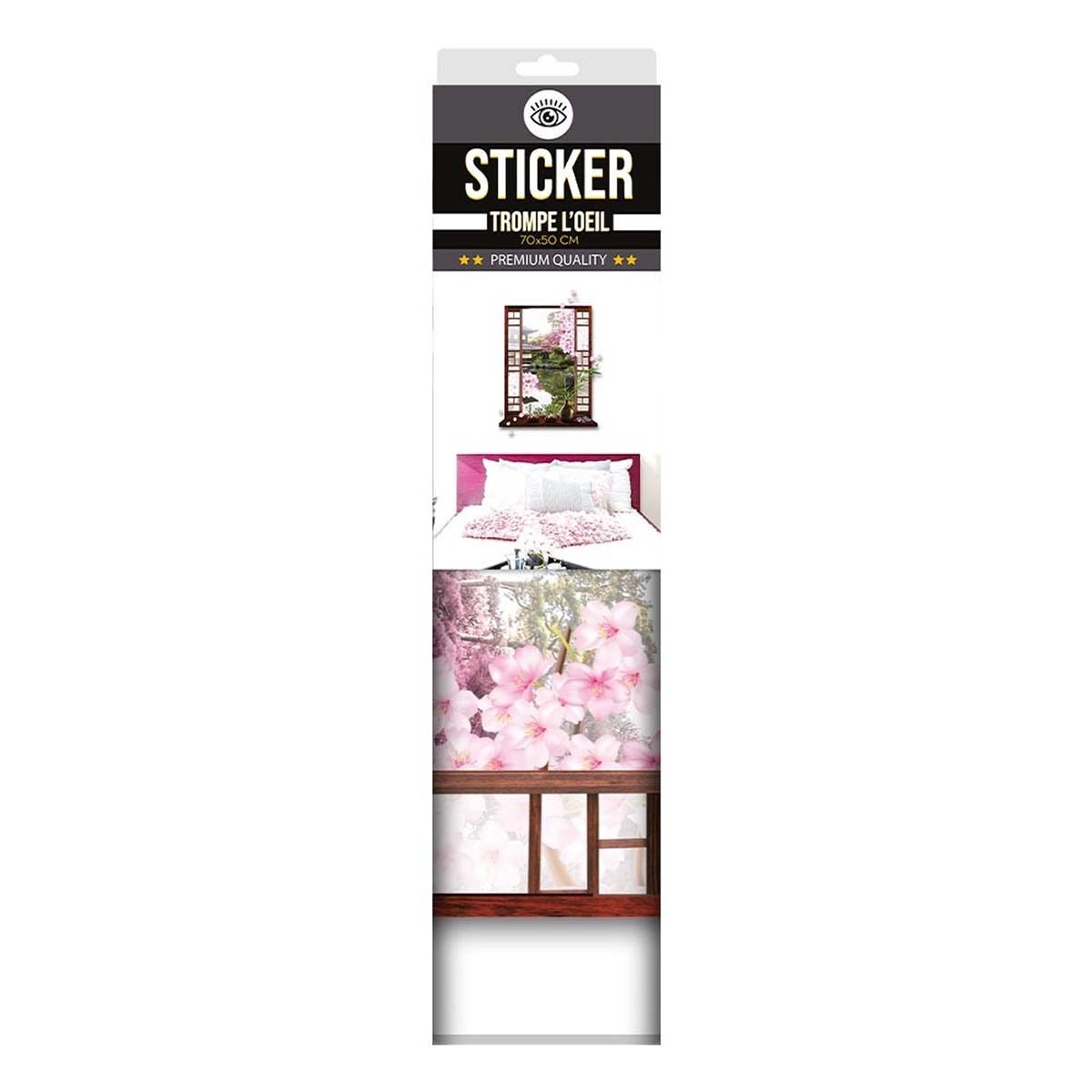 Wall sticker Trompe l'oeil Japan premium quality W 50 x H 70 cm