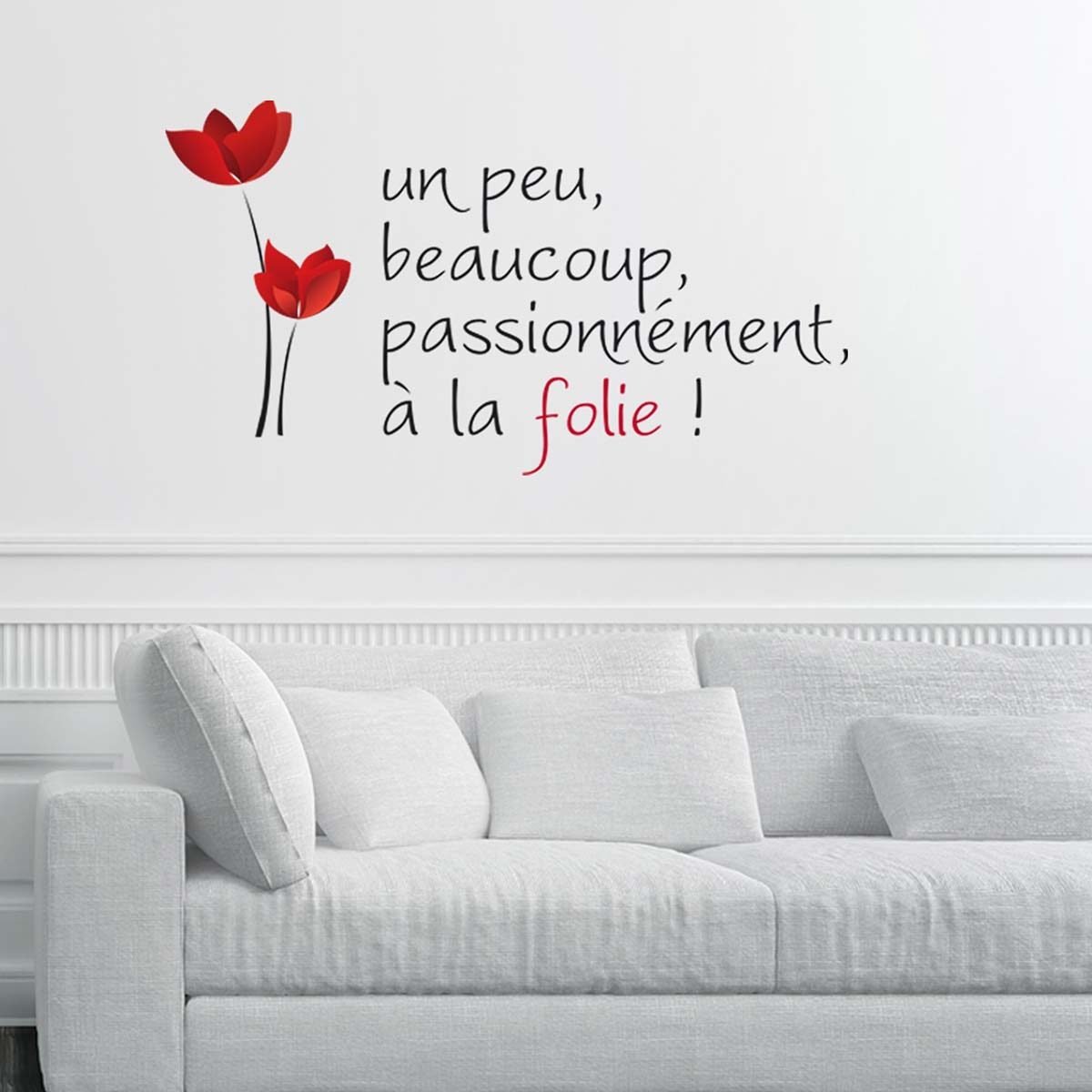 Stickers muraux qualité premium "Un peu beaucoup" l 91 x H 51 cm