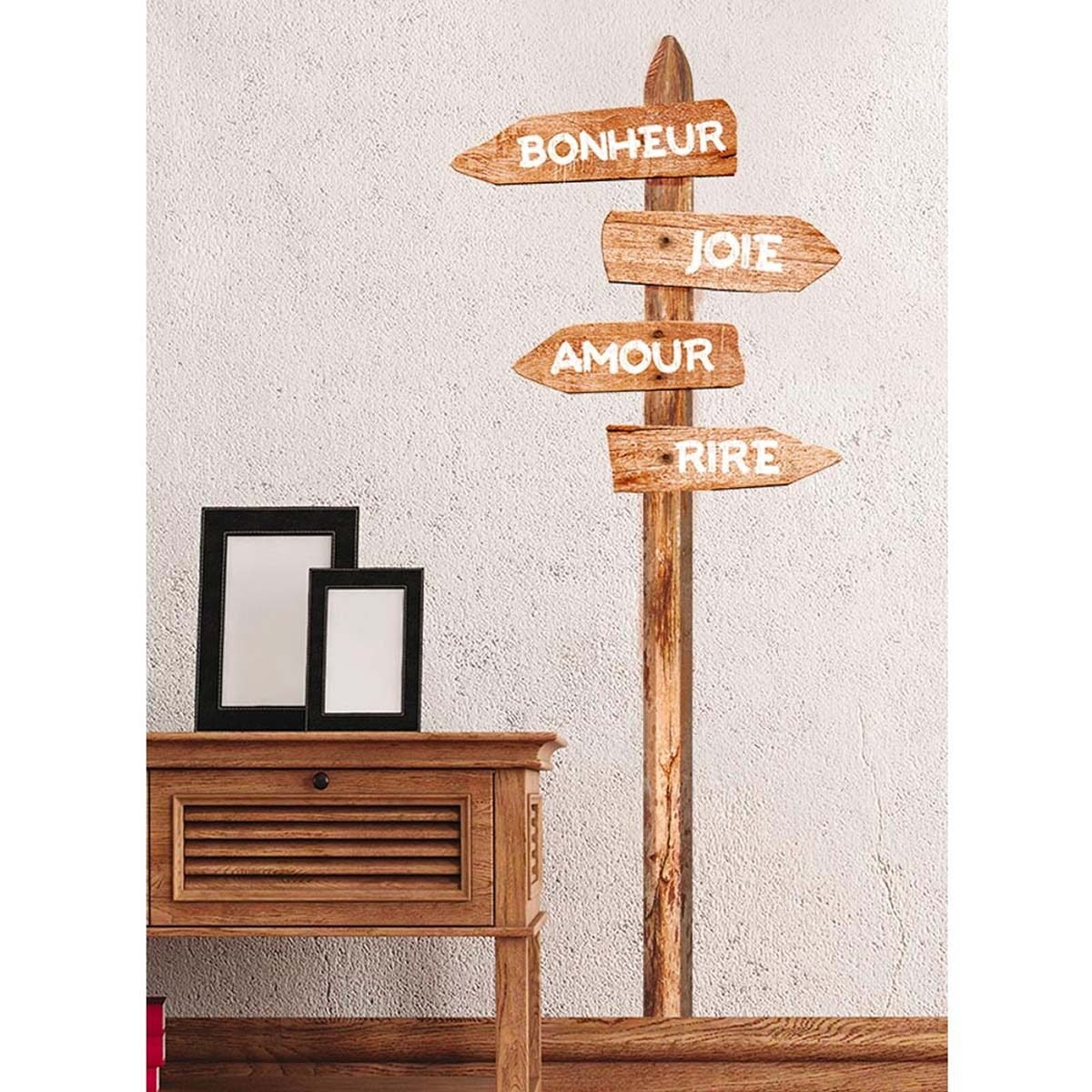 Stickers muraux qualité premium Panneau directionnel l 48 x H 120 cm