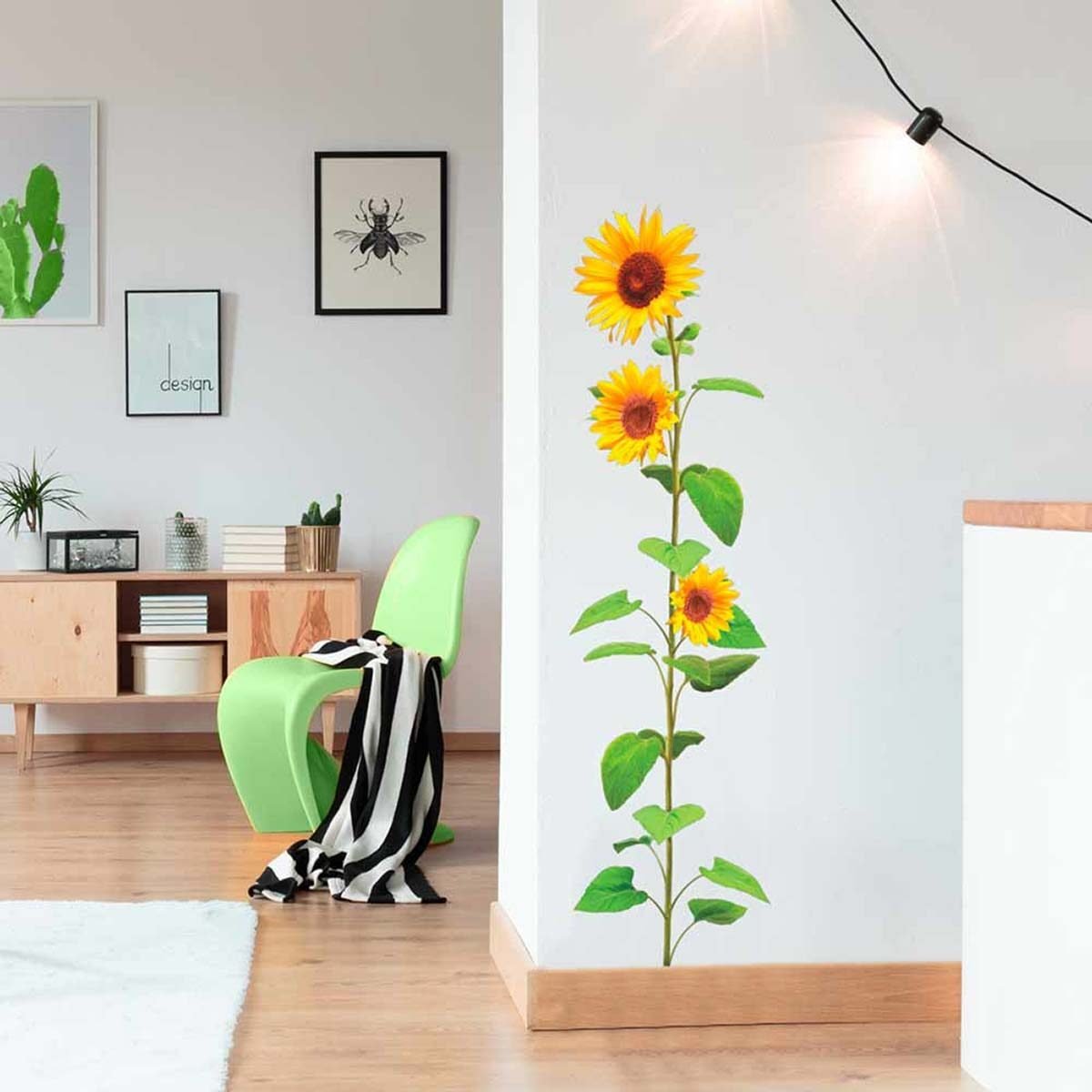 Stickers muraux qualité premium Tournesol l 17.0 x H 66.3 cm