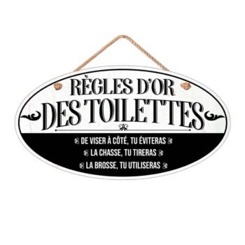Oval wooden plaque "golden rule ..." H 10.5 x l 20.0 cm to hang