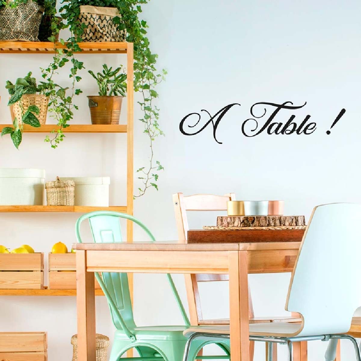 Stickers muraux qualité premium "A table !" l 67.0 x H 17.6 cm