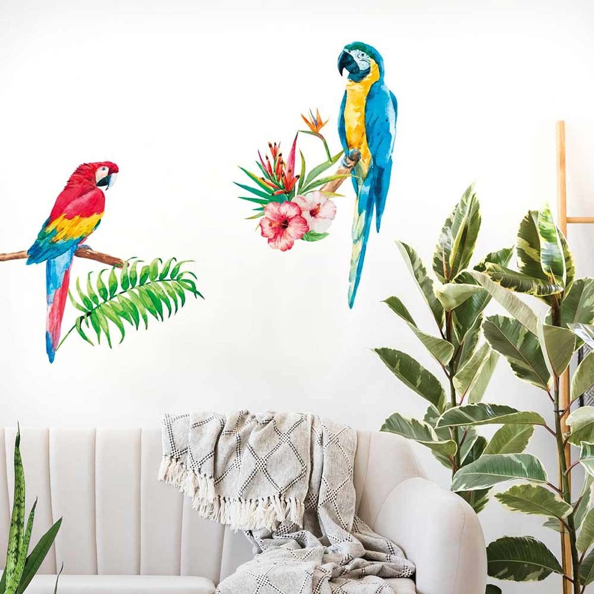 Wall stickers premium quality Parrots W 61.7 x H 73.4 cm