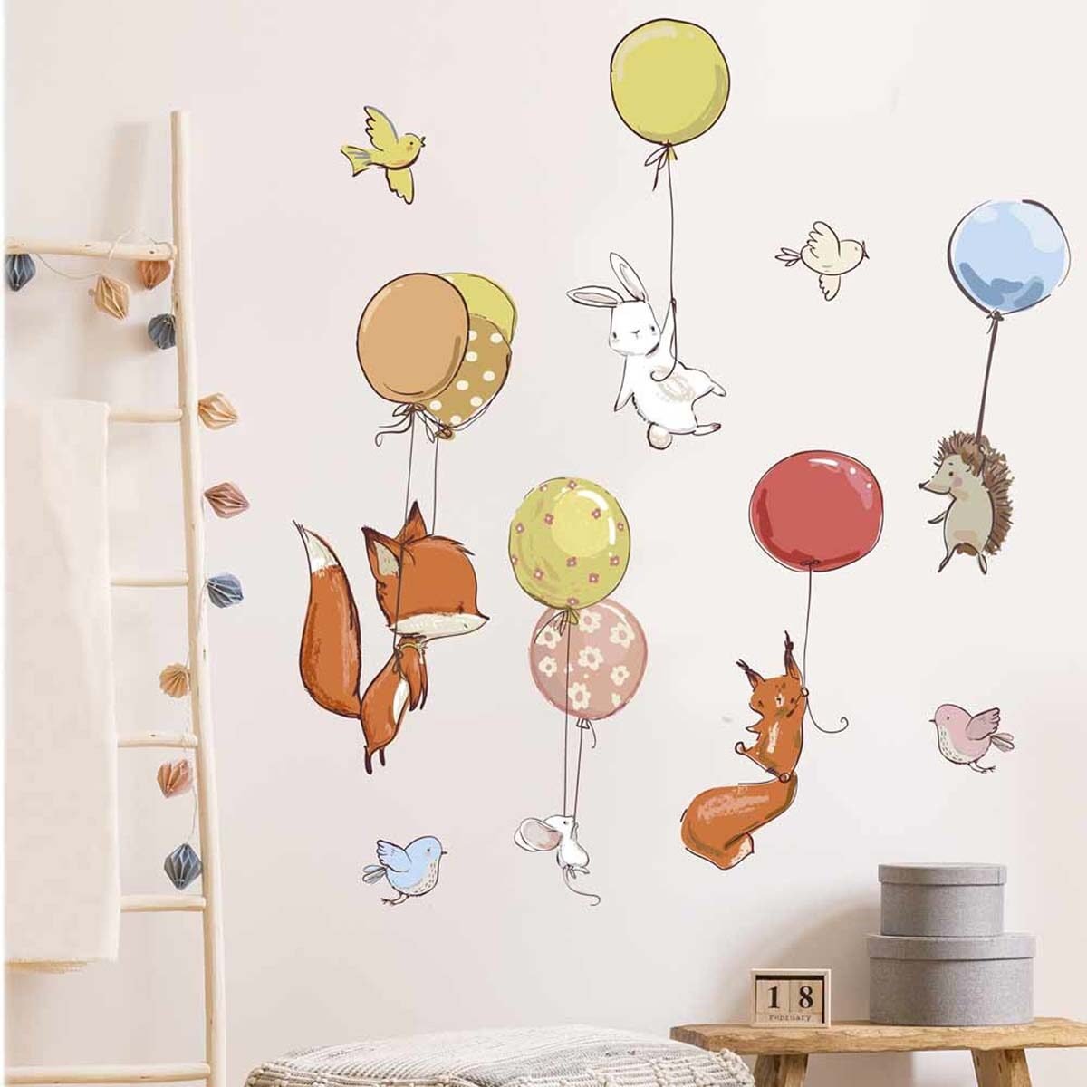 Wall stickers premium quality Animals/balloons W 59 x H 117 cm