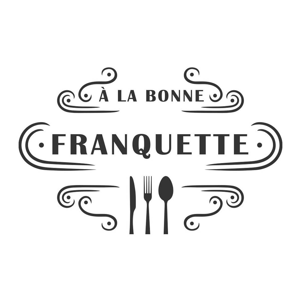 Premium quality wall stickers "Bonne franquette" W 68 x H 43cm