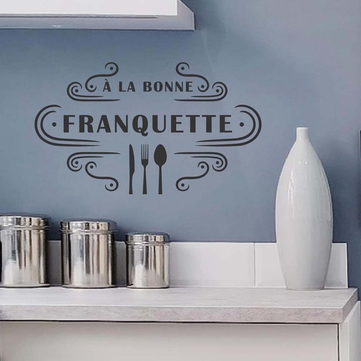 Premium quality wall stickers "Bonne franquette" W 68 x H 43cm