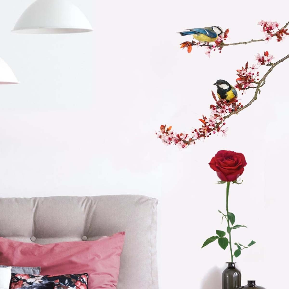 Stickers muraux qualité premium Branches cerisiers l 44 x H 37 cm