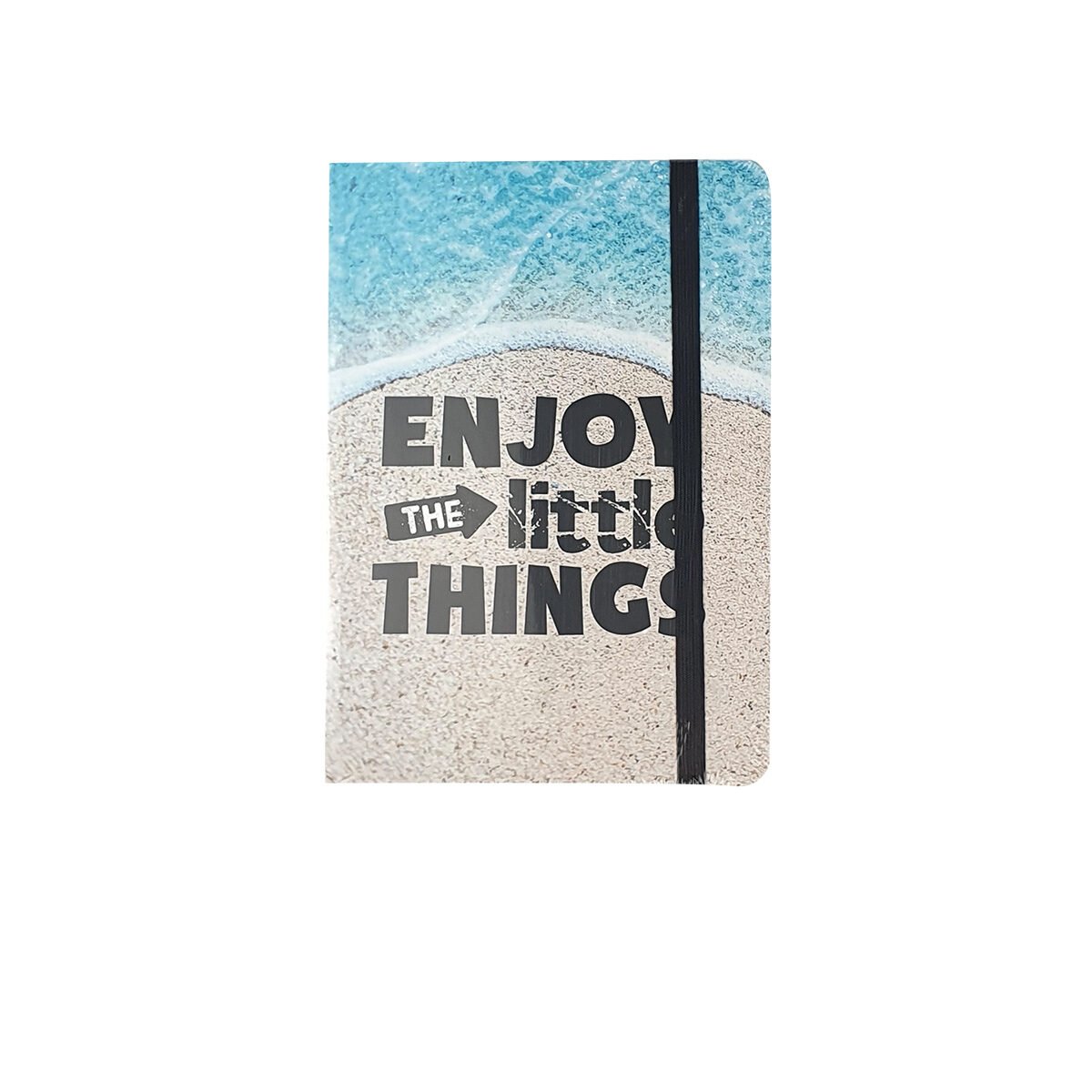 Notebook "Enjoy the ..." 160 ruled pages W 10 x H 15 cm with elastic closure