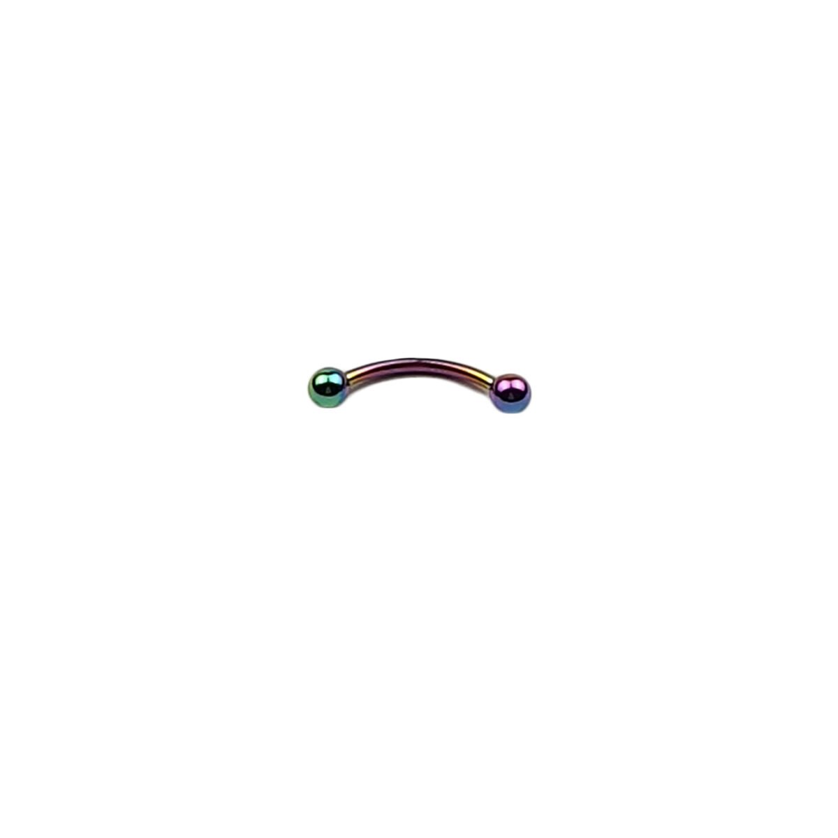 Piercing d'arcade avec double boule en acier chirurgical D 1.2 x H 15 mm