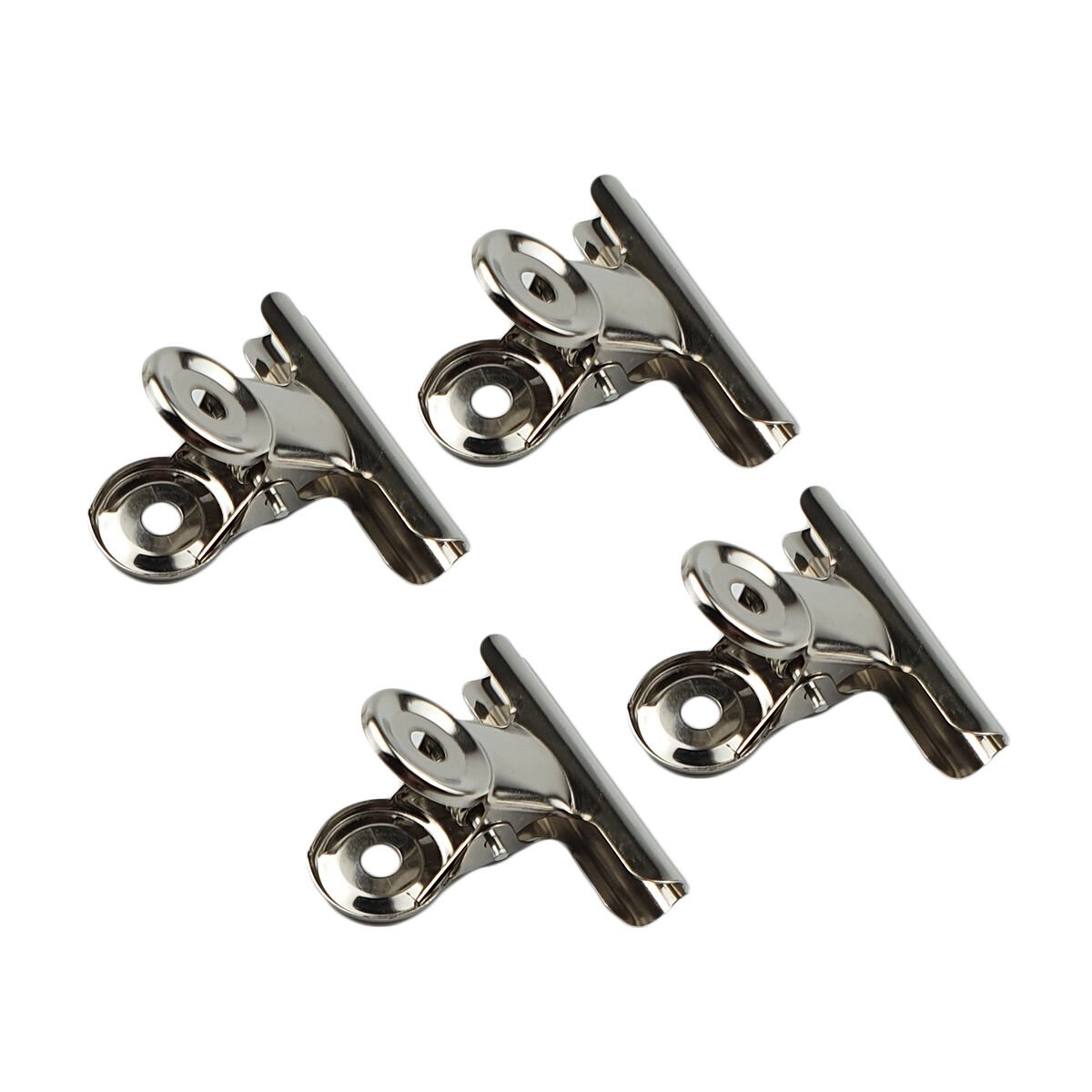 Set of 4 Bulldog clips in metal L 5 x H 5 cm for paper, drawing, photo