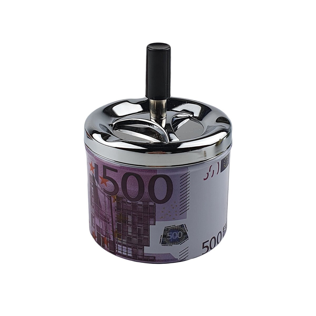 Round top ashtray €500 in metal D 9 x H 13 cm with pusher