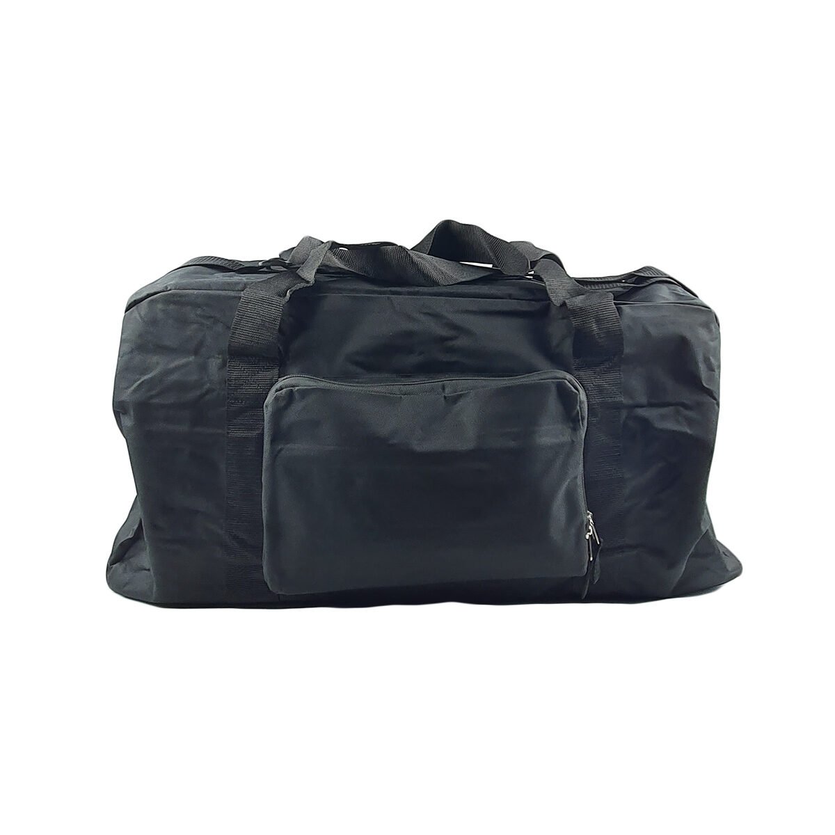 Sac de voyage pliable en polyester et PVC L 67 x l 19 x H 34 cm déplié noir avec 1 poche avant, 2 poignées et 1 bandoulière