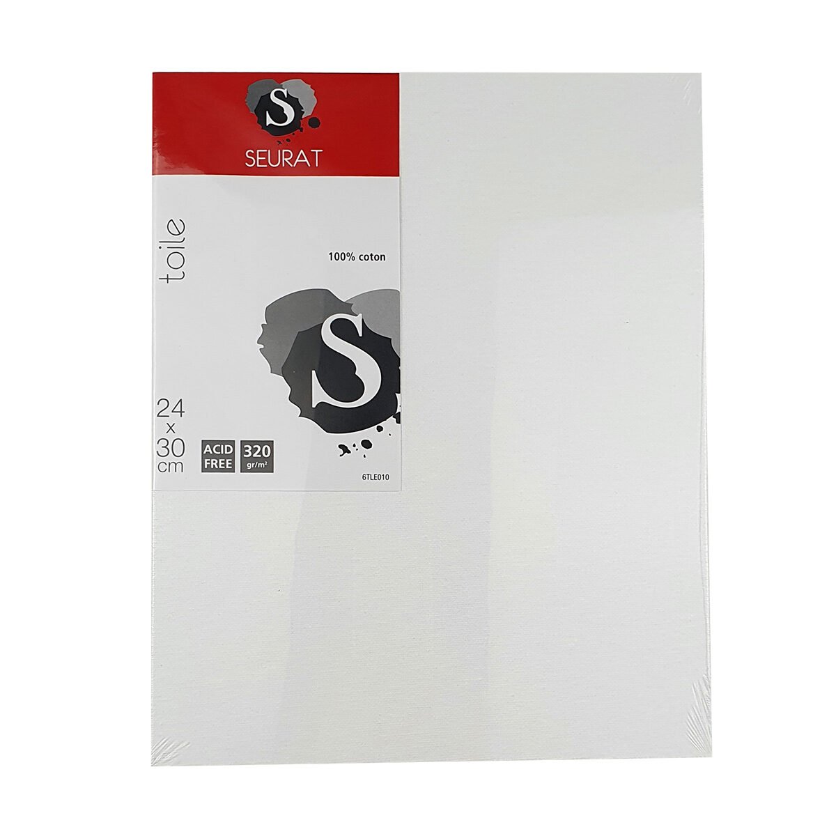 Flat cotton canvas 320 g / m² acid-free with Seurat cardboard core