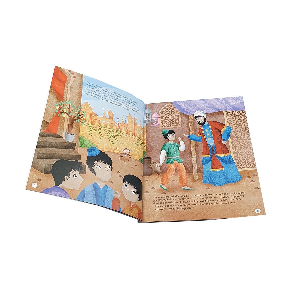 Storybook Once upon a time: Aladdin in soft cover in 24 pages W 20 x H 26 cm Editions Piccolia