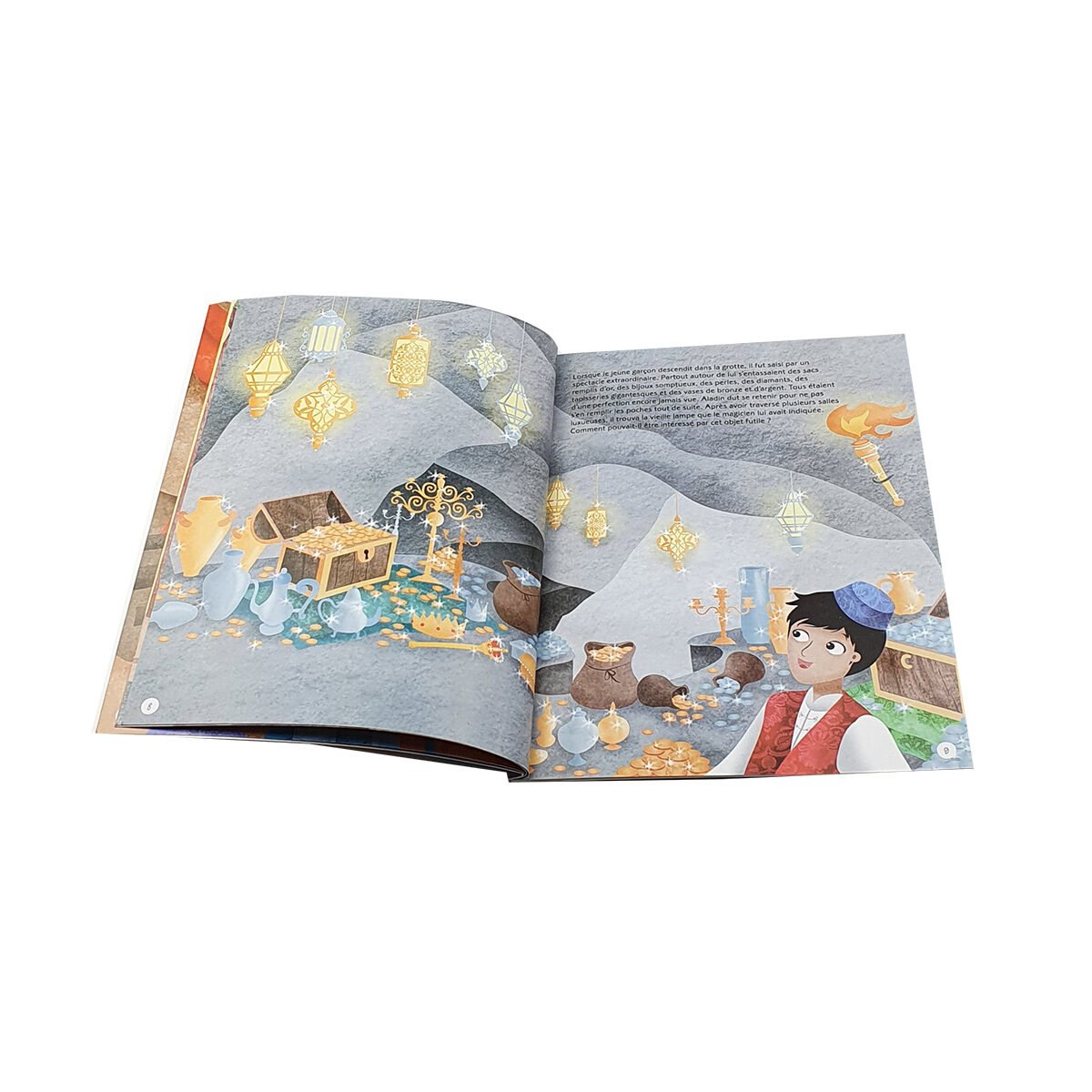 Storybook Once upon a time: Aladdin in soft cover in 24 pages W 20 x H 26 cm Editions Piccolia
