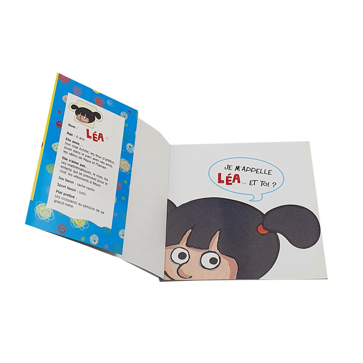 Soft cover reading book with flap Léa: I don't like vegetables! in 36 pages W 18 x H 18 cm Editions Piccolia