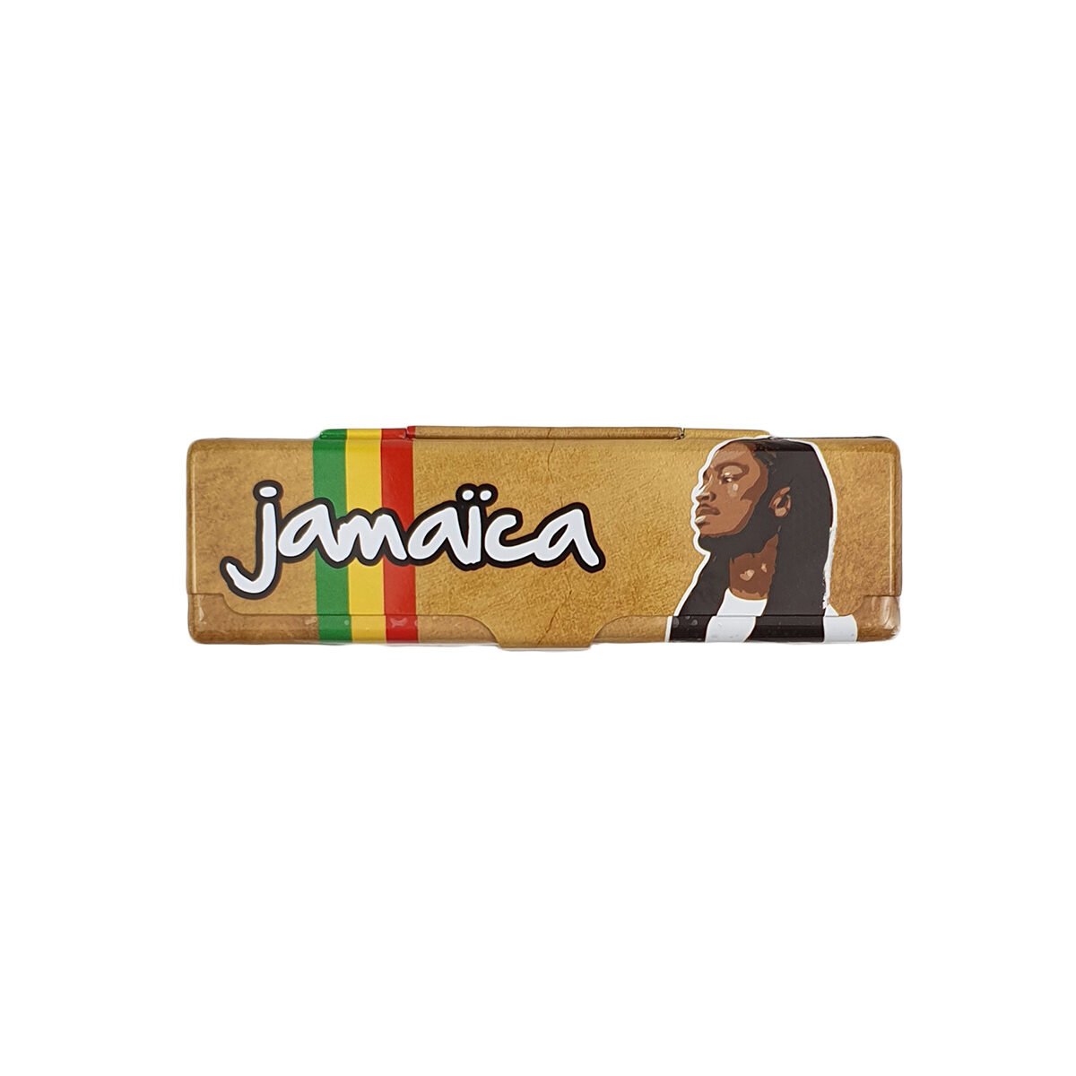 Metal Jamaica rolling paper case L 11.5 x W 3.5 cm