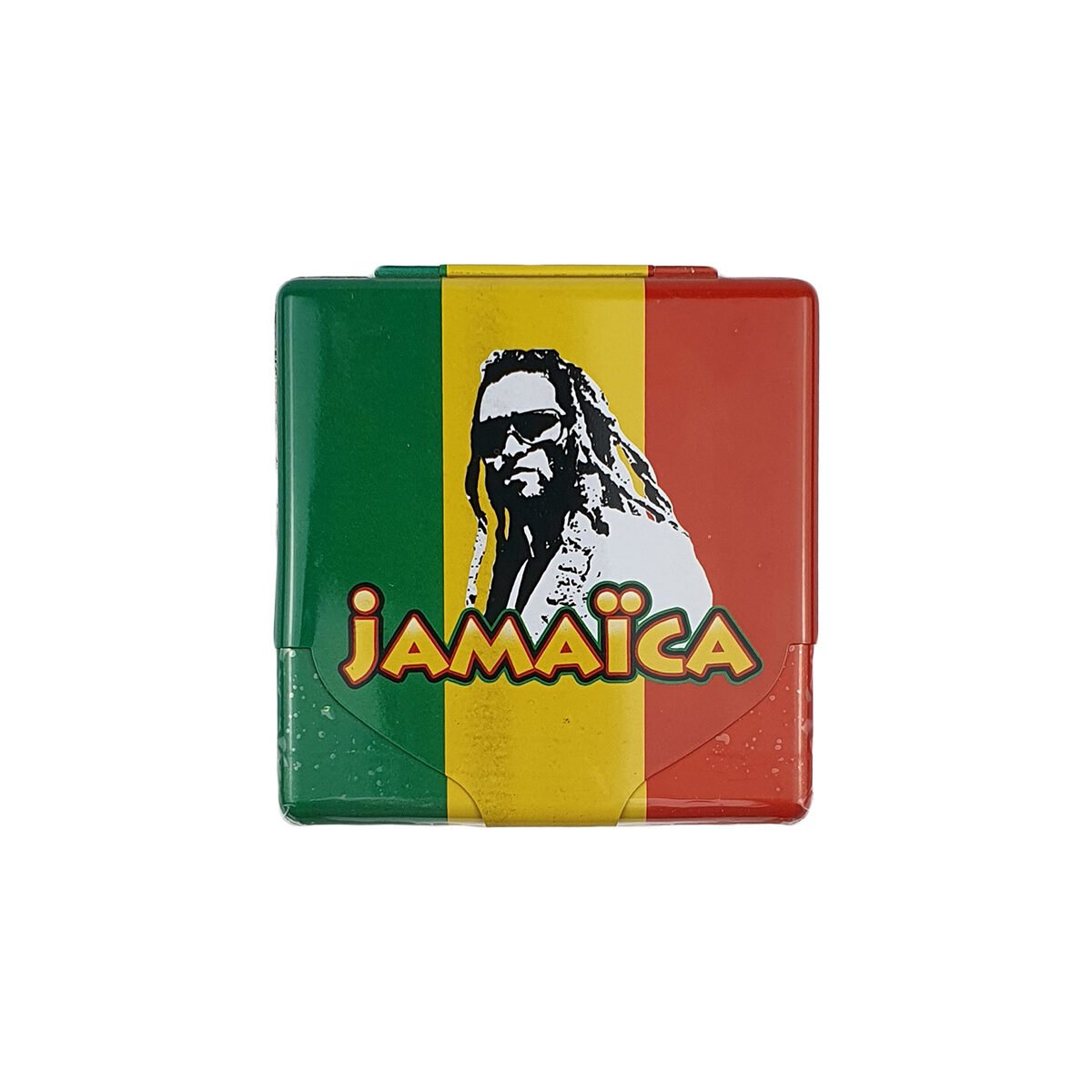 Boîte à cigarettes Jamaïca en métal L 9 x l 8 cm pour 10 cigarettes