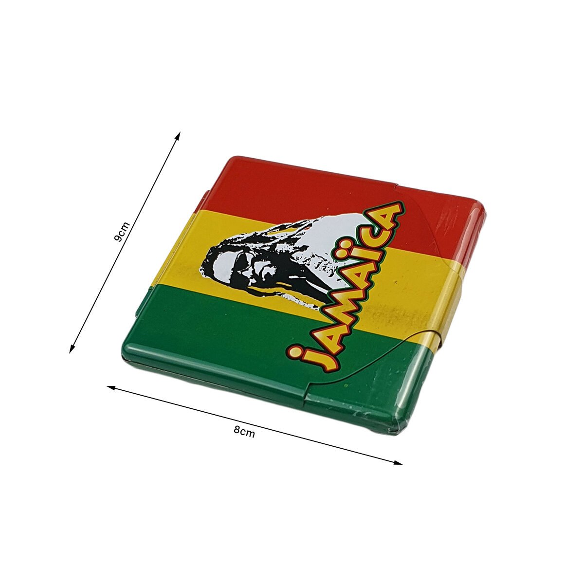 Boîte à cigarettes Jamaïca en métal L 9 x l 8 cm pour 10 cigarettes