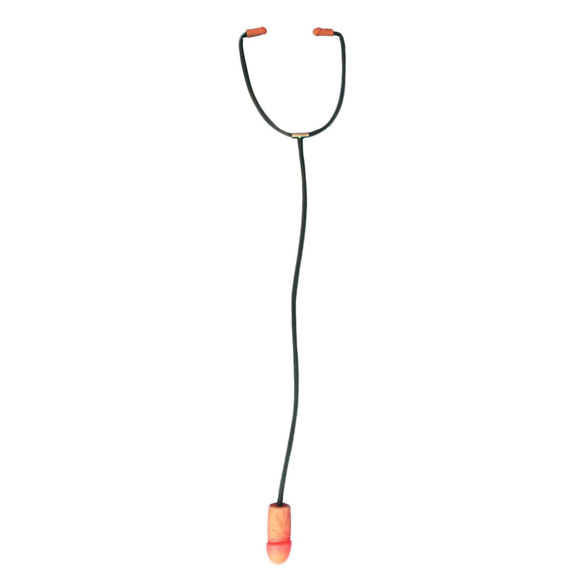 Stéthoscope humoristique noir avec Zizis couleur chair en plastique