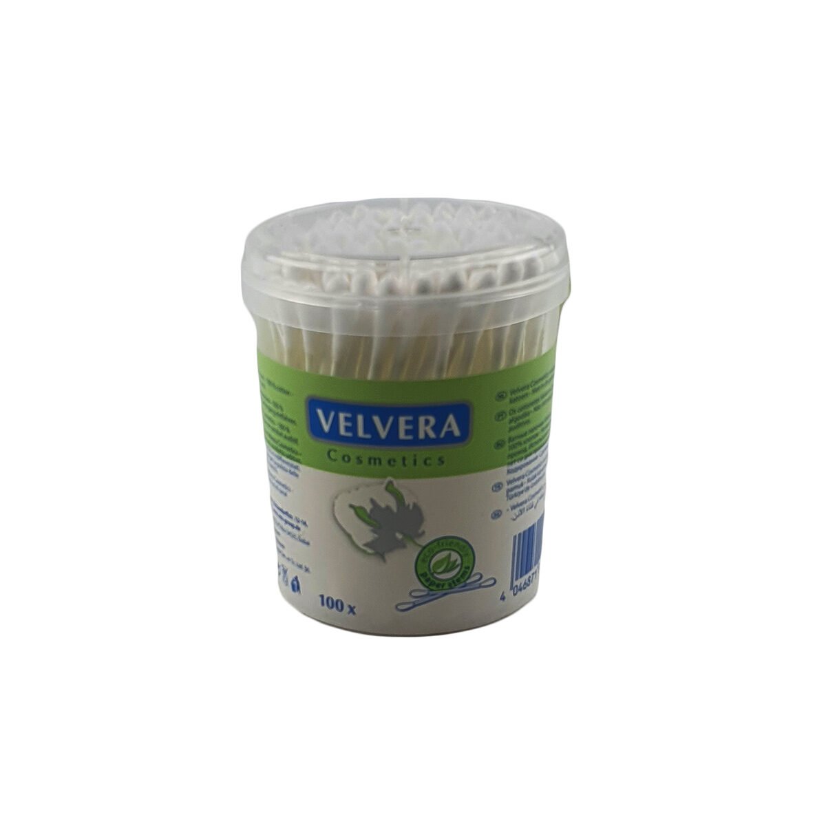 Lot de 100 cotons tige écologiques avec le bâtonnet ouaté Velvera Cosmetics