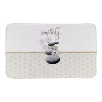 Mineral microfiber bath mat L 75 x W 45 cm with non-slip pads on the back Interior softness