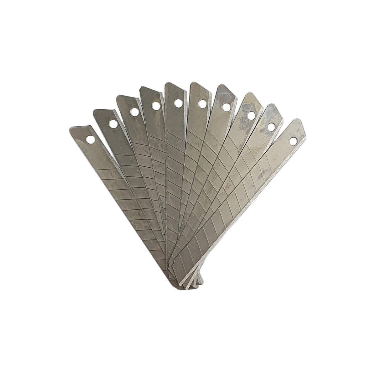 Set of 10 snap-off cutter blades in alloy steel L 80 x W 9 mm with a Cogex storage case