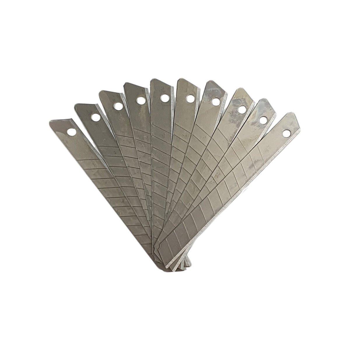 Set of 10 snap-off cutter blades in alloy steel L 100 x W 18 mm with a Cogex storage case