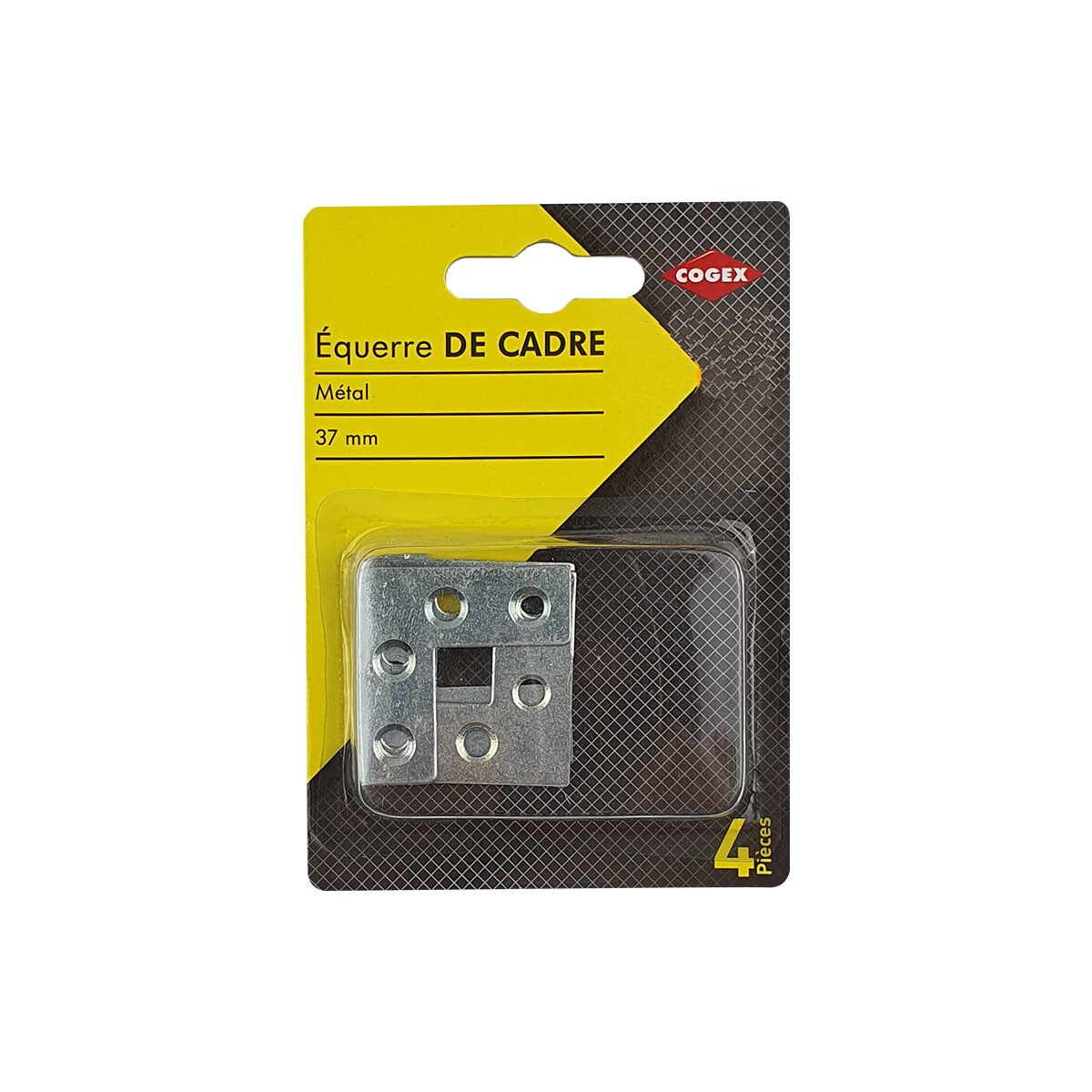Set of 4 alloy steel mounting brackets L 3.7 x W 3.7 cm L-shaped Cogex