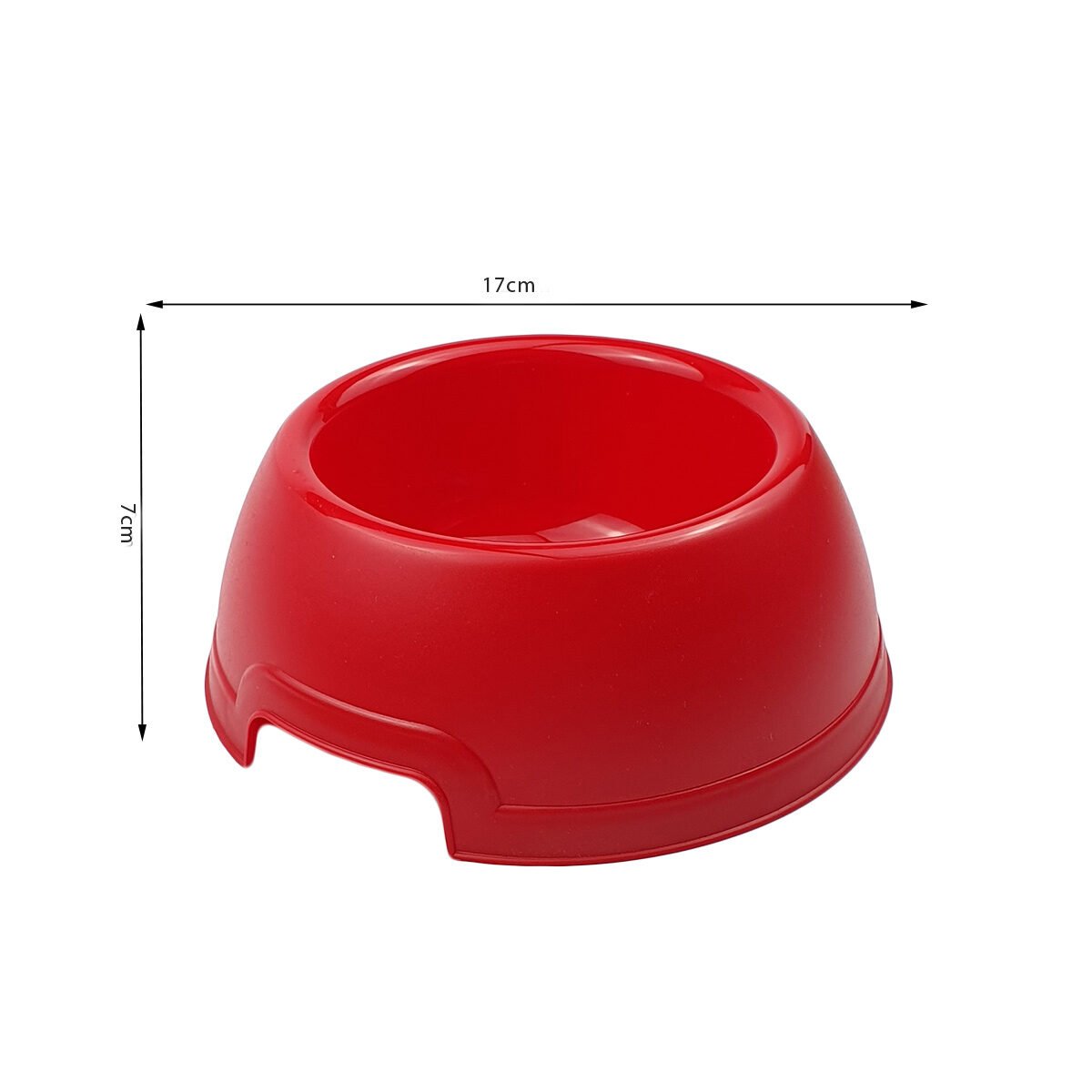 Gamelle ronde en plastique D 17 x H 7 cm pour chien et chat