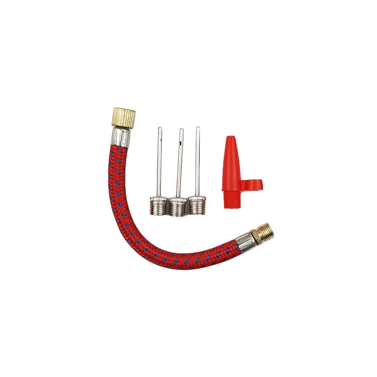 Kit d'embouts de gonflage de pompe à air 5 pièces avec 3 aiguilles, 1 buse et 1 tuyau d'extension de buse