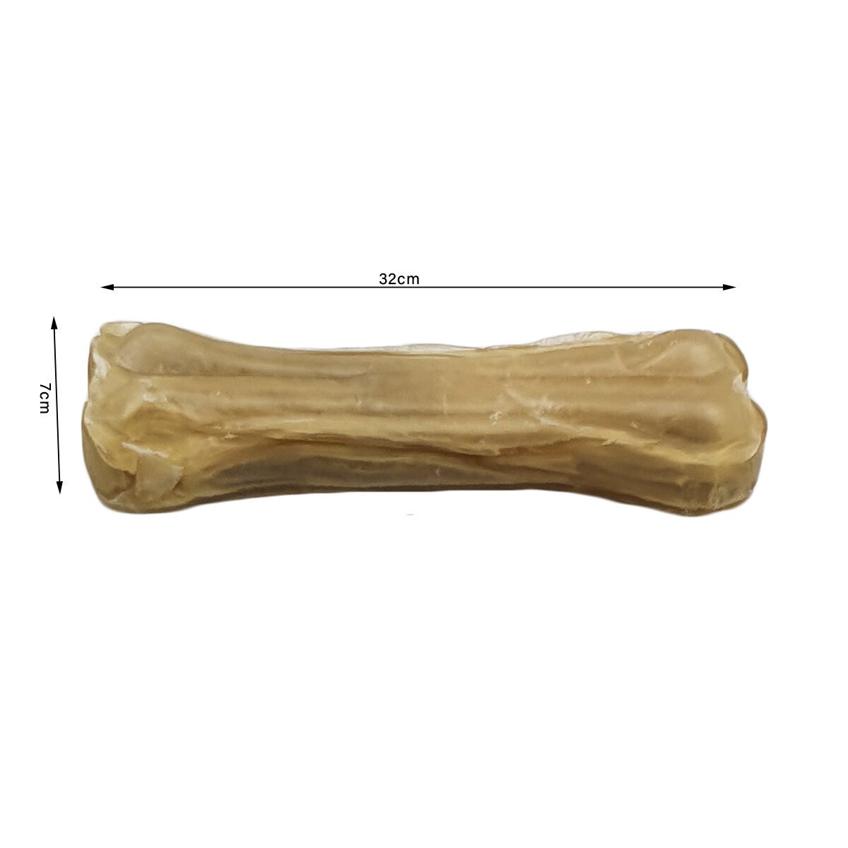 Pressed chew bone made from buffalo skin and starch L 32 x W 7 cm for dogs Distri Escaut