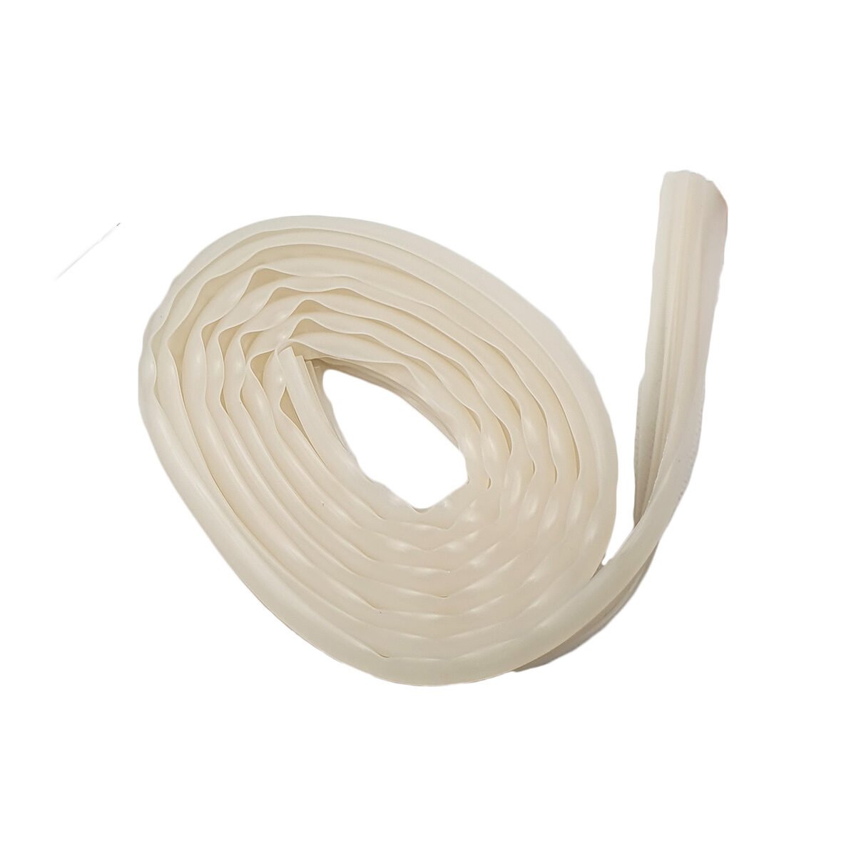Set of 2 L 2.75 m transparent white silicone insulating seals to clip on for recent Luance PVC doors and windows