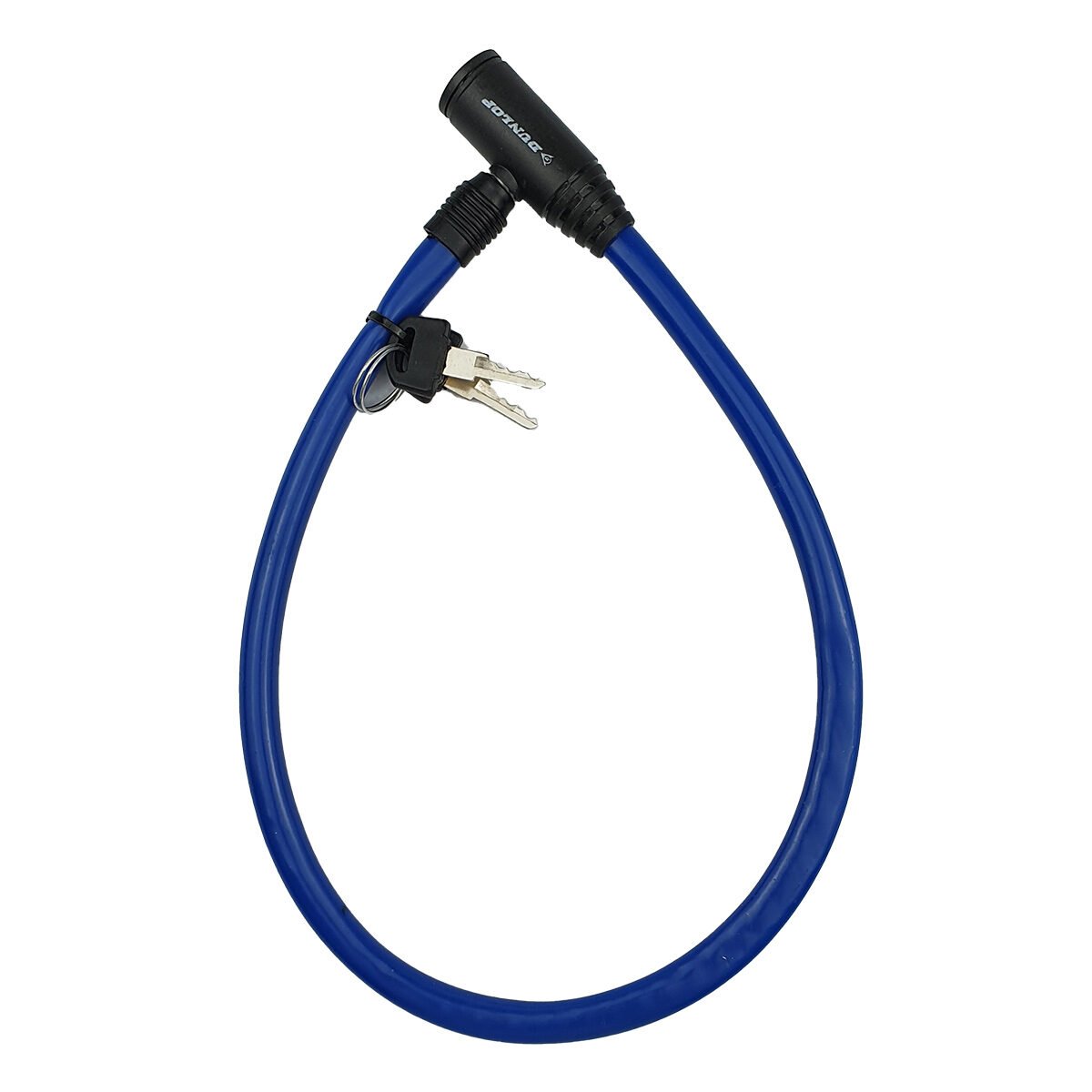 Câble anti-vol en métal spiral fin pour vélo L 65 cm x D 4 mm avec 2 clés Dunlop