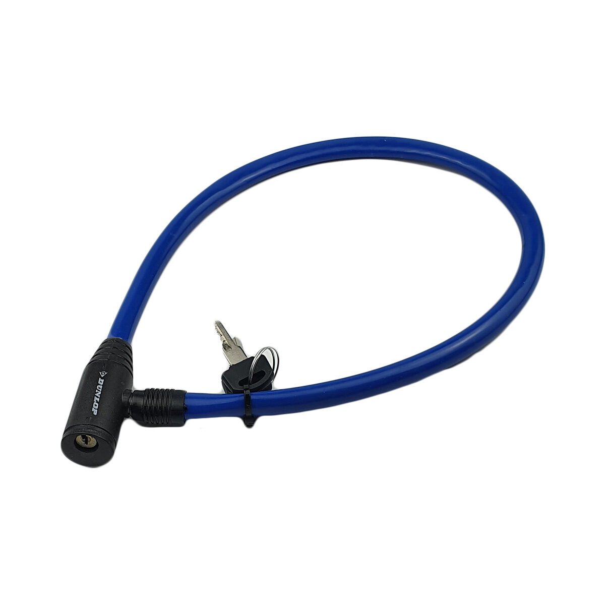 Câble anti-vol en métal spiral fin pour vélo L 65 cm x D 4 mm avec 2 clés Dunlop