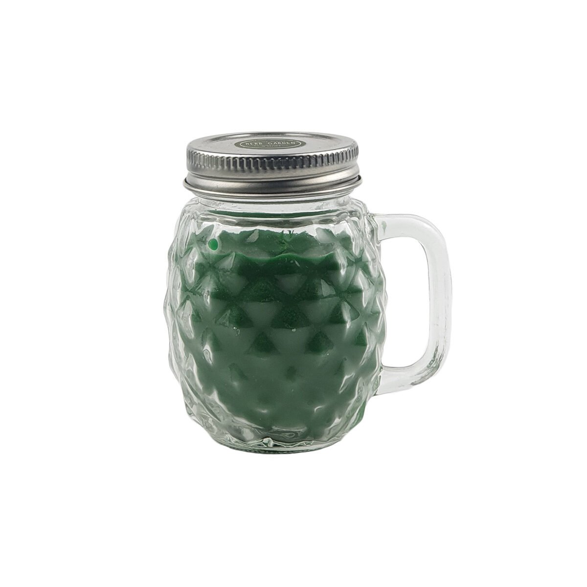 Decorative and scented candle Eucalyptus and mint in a glass mug D 5 x H 9 cm duration 10 h