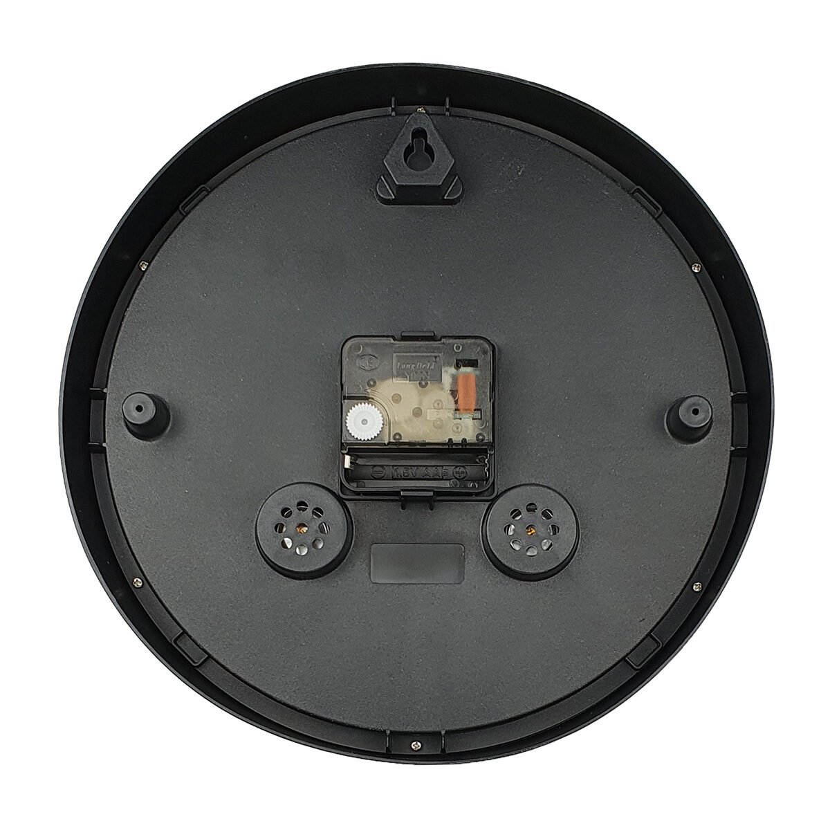 Horloge ronde silencieuse D 25 cm en plastique fonctionnant avec 1 pile AA non fournie avec fonctions thermomètre et hydromètre