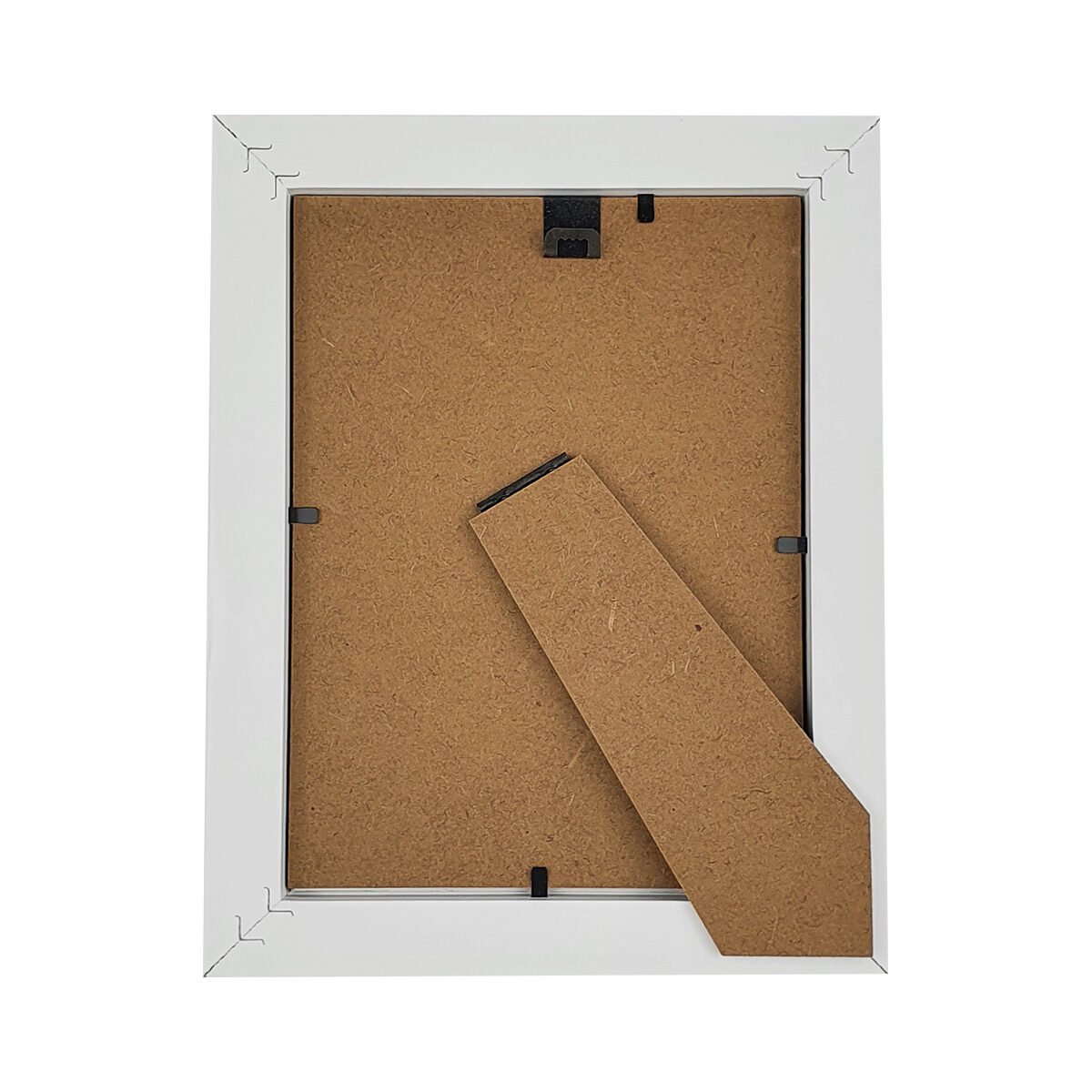 Cadre photo Cali en bois MDF blanc/bois foncé avec 2 attaches et 1 pied Ostaria