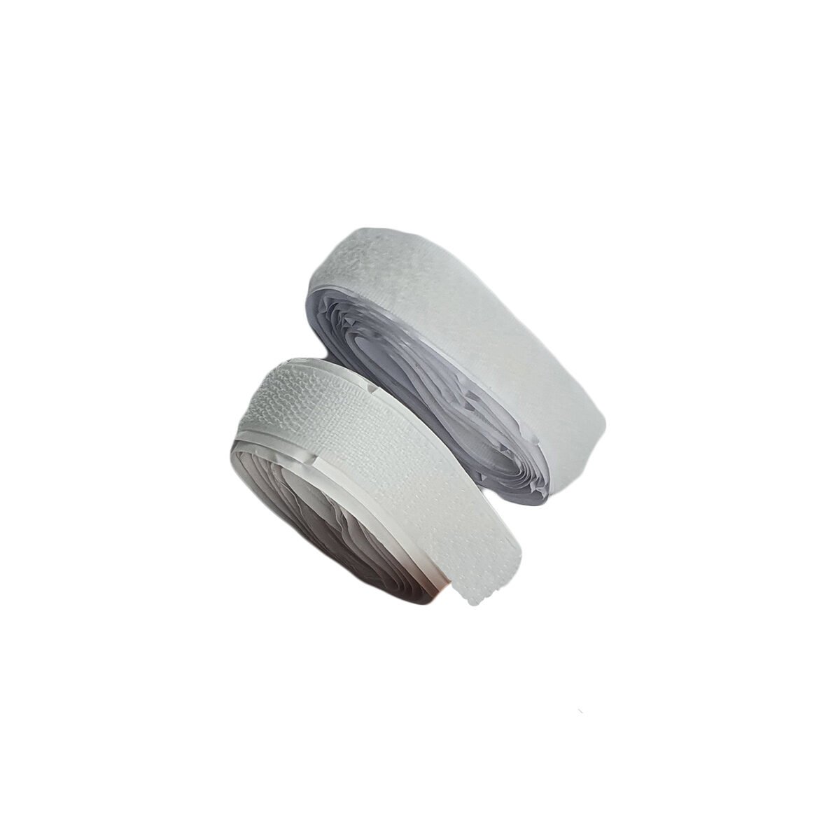 Paire de ruban velcro adhésif blanc L 140 x l 2 cm par bande