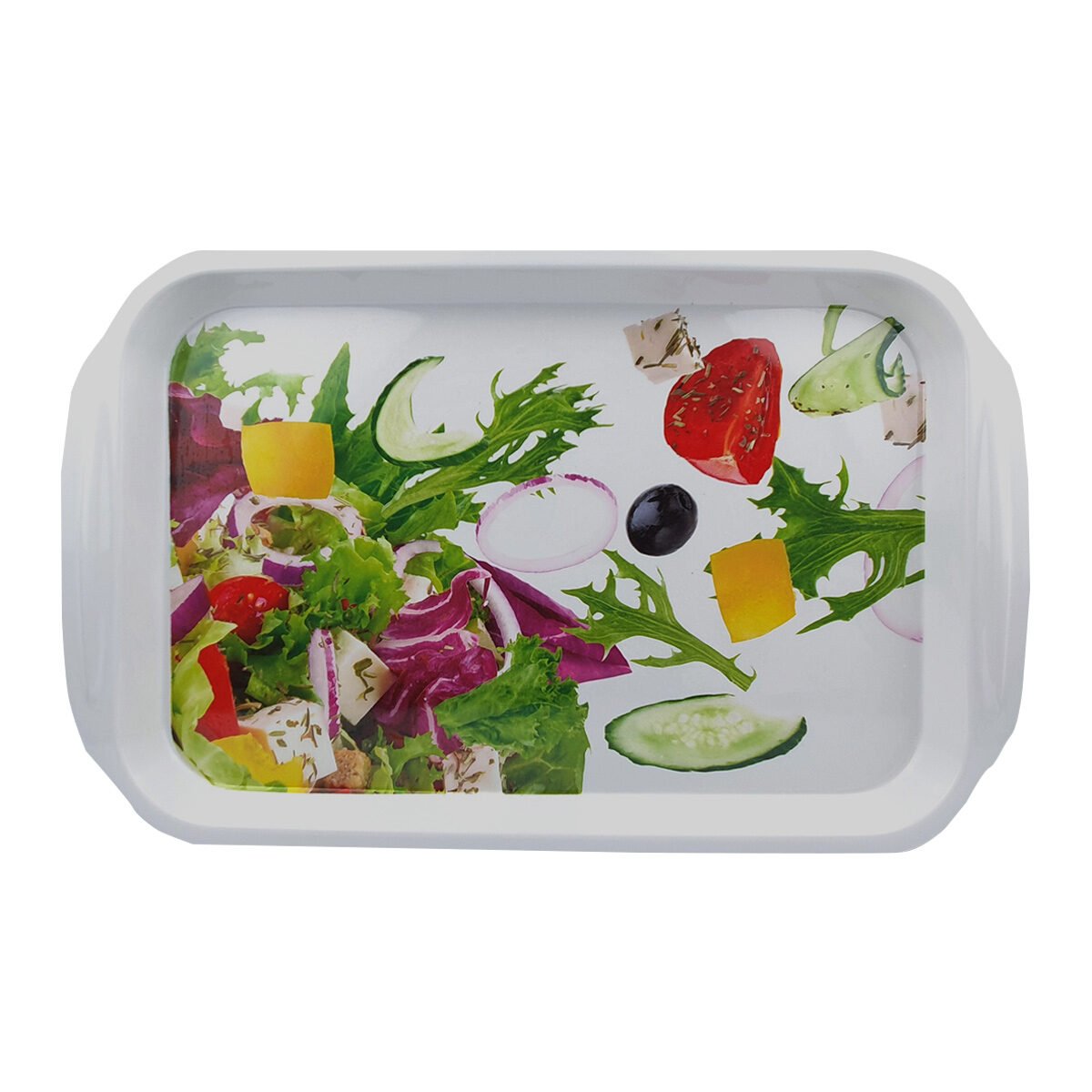 Salad tray in melamine L 51 x W 32 cm with handles