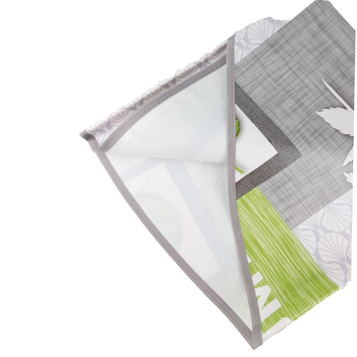 Nappe rectangulaire en toile cirée/PVC imprimée Lemon Green L 240 x l 140 cm avec finition biais Douceur d'intérieur