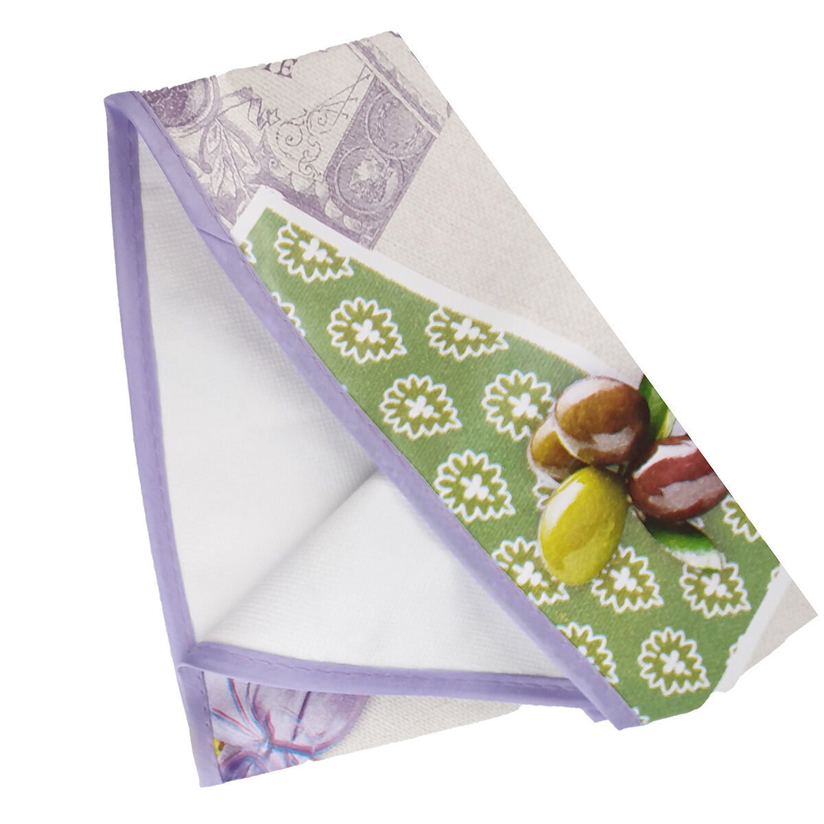 Rectangular tablecloth in oilcloth/PVC printed Provence L 240 x W 140 cm with bias finish Douceur d'intérieur